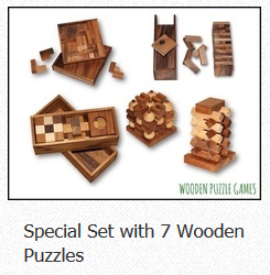 Special Set with 7 Wooden Puzzles